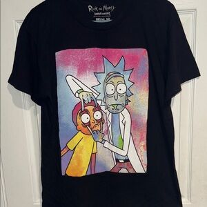 Men’s Black Graphic Tee - Colorful Print